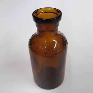 Lysol Vintage Embossed Bottle Amber made in USA